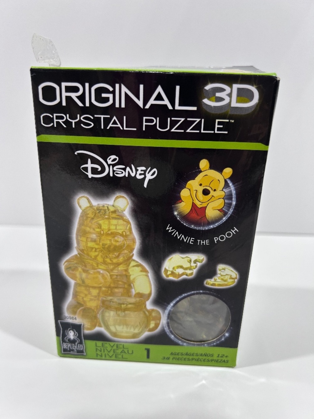 BePuzzled Original 3D Crystal Puzzle -Winnie The Pooh Bear Vintage Disney Yellow